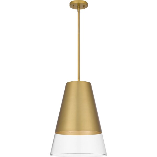 Quoizel Peregrine Mid Pendant 1 Light Brushed Gold PRG1514BRG - main